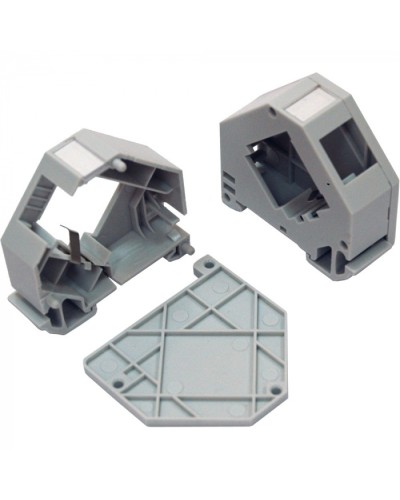 Бокс на DIN-рейку для установки модуля типа Keystone, серый LANMASTER (LAN-DRF-10K/BX-GY) в Ижевске Патч-корды и пигтейлы Pintop.ru