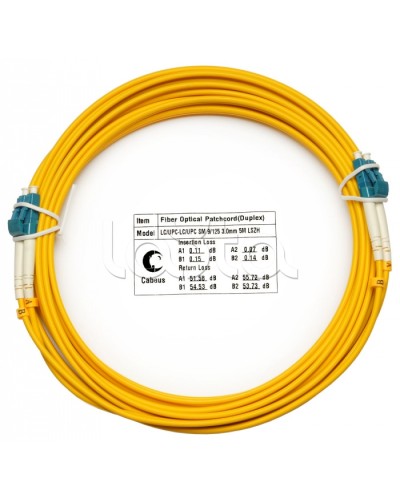 Шнур оптический duplex LC-LC 9/125 sm 7м LSZH Cabeus FOP(d)-9-LC-LC-7m в Ижевске Патч-корды оптические Pintop.ru