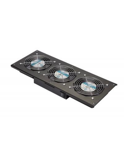 Eurolan Модуль вентиляторный потолочный, 3 вентилятора, термореле, 3 положения, черный (60A-90-11-30BL) в Ижевске Вентиляторные модули Pintop.ru