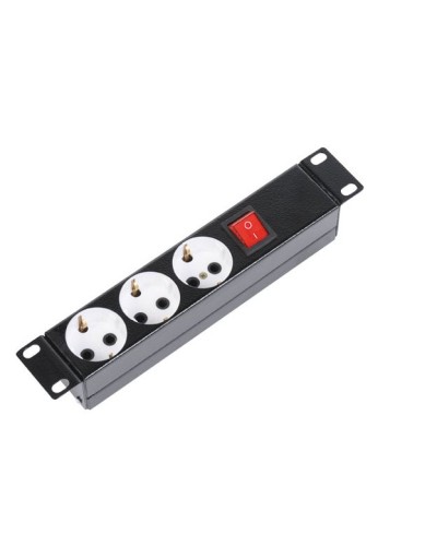 Блок силовых розеток 10 без шнура с выключателем, 3 розетки (черный) ЦМО БР-3П-10-9005 в Ижевске Блоки розеток Pintop.ru