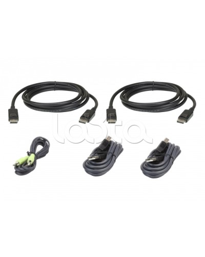 Комплект кабелей USB, DisplayPort, Dual Display для защищенного KVM-переключателя (1.8м) ATEN 2L-7D02UDPX5 в Ижевске Видеоусилители, Модуляторы, Делители Pintop.ru