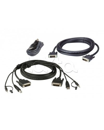Комплект кабелей USB, DVI-D Dual Link, Dual Display для защищенного KVM-переключателя (3м) ATEN 2L-7D03UDX5 в Ижевске Видеоусилители, Модуляторы, Делители Pintop.ru