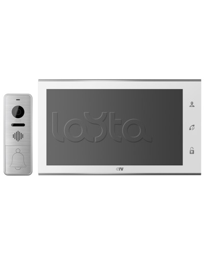 Комплектвидеодомофона CTV-DP4105AHD (белый) в Ижевске Комплекты домофонов Pintop.ru