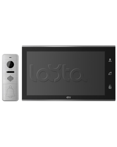 Комплектвидеодомофона CTV-DP4105AHD (черный) в Ижевске Комплекты домофонов Pintop.ru