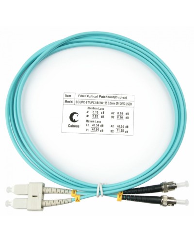 Шнур оптический duplex SC-ST 50/125 mm OM3 1,5м LSZH Cabeus FOP-50-SC-ST-1,5m в Ижевске Патч-корды и пигтейлы Pintop.ru