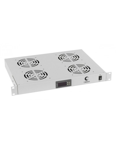 Панель вентиляционная с 4 вентиляторами с цифровым термодатчиком Cabeus JG03t в Ижевске Вентиляторные модули Pintop.ru