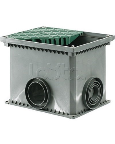 Колодец переходной смотровой 335х240х255 с крышкой для двустенных труб DKC 025002 в Ижевске Повороты, муфты, тройники Pintop.ru