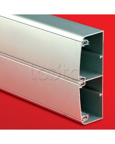 Кабель-канал алюминевый 140х50 (с 2 крышками), цвет серый металлик DKC (01499) в Ижевске Кабель-канал Pintop.ru