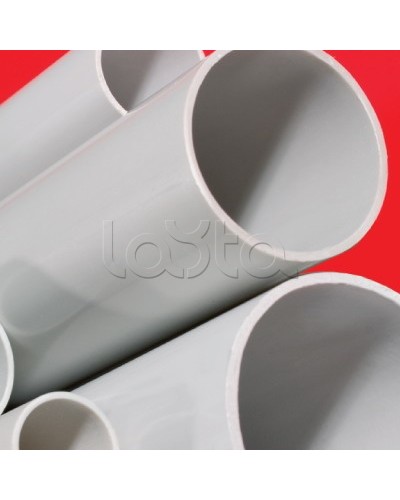Труба ПВХ жёсткая атмосферостойкая д.32мм, лёгкая, 3м, цвет серый DKC 63932UF в Ижевске Гладкая труба Pintop.ru