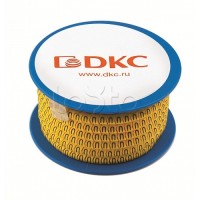 Колечко маркировочное +, 1,3-2,5мм. черное на желтом DKC AZO210BY