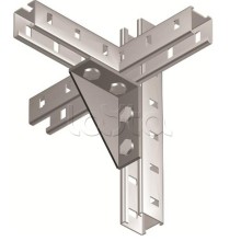 Уголок двойной усиленный левый, горячеоцинкованный DKC BMC1022HDZ