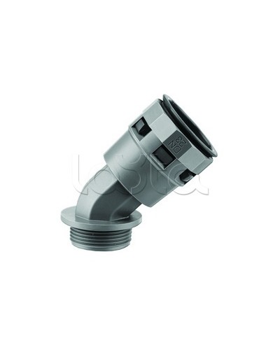 Муфта 45 грд. труба-коробка DN 23 мм, М25х1,5, полиамид, цвет черный DKC PAL23M25N в Ижевске Повороты, муфты, тройники Pintop.ru