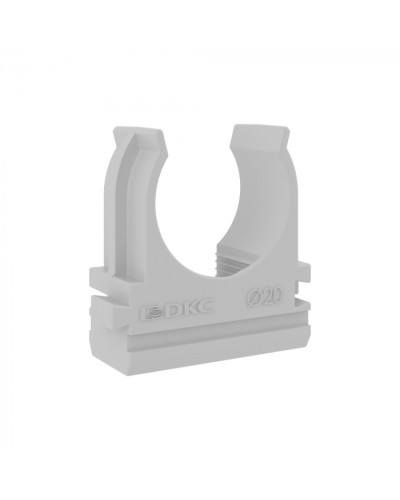 Держатель-клипса быстрого монтажа, для крепления труб, ф20мм, пластик, RAL 7035 DKC 51020M в Ижевске Держатели, клипсы, скобы Pintop.ru