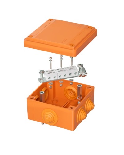 Коробка пластиковая FS с кабельными вводами и клеммниками, IP55,100х100х50мм, 6р, 4мм.квDKC (FSB11604) в Ижевске Распределительные коробки Pintop.ru