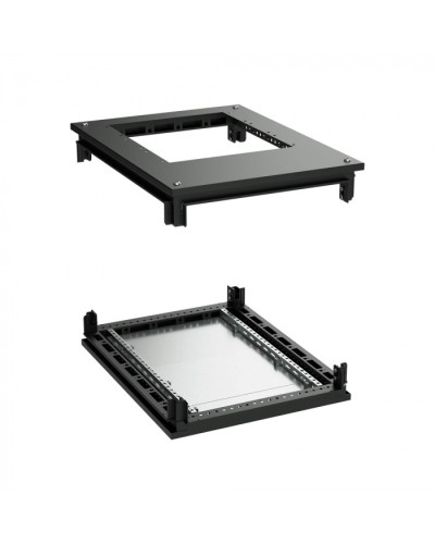 Крыша с фланцем и основание для 19 IT-CQE 800x800, RAL9005 DKC (R5RKTB88FITB) в Ижевске Аксессуары для стоек и шкафов Pintop.ru