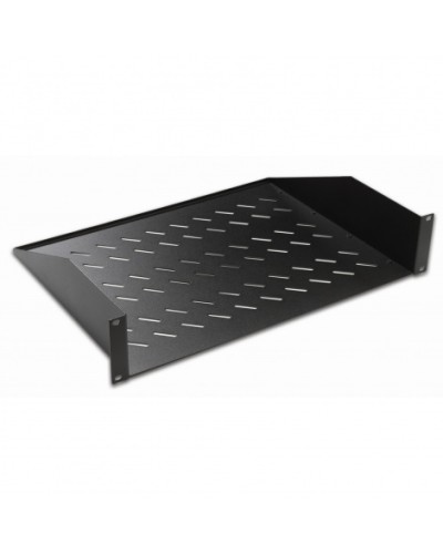 Полка консольная 19, 2U глубина 350мм, нагрузка до 25 кг, чер. Datarex DR-412211 в Ижевске Полки для шкафов и стоек Pintop.ru