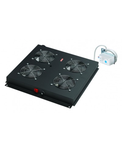 Вентилятор 4-х мод. с мех. терм., со шнуром пит. 1,8м, вилка Shuko, чер. Datarex DR-452411 в Ижевске Вентиляторные модули Pintop.ru