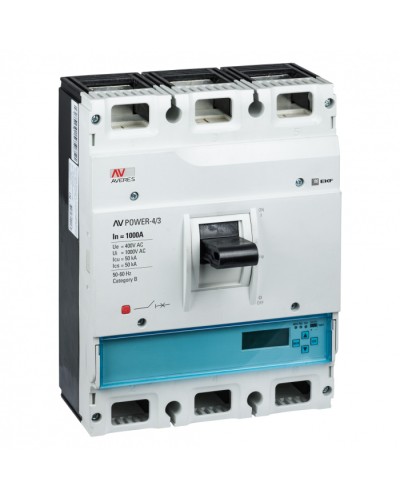 Автоматический выключатель AV POWER-4/3 1000А 50kA ETU6.2 EKF (mccb-43-1000-6.2-av) в Ижевске Электротехническое оборудование Pintop.ru