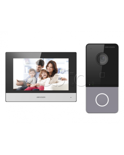 Комплект IP видеодомофона с Wi-Fi Hikvision DS-KIS603-P(C) в Ижевске Комплекты домофонов Pintop.ru
