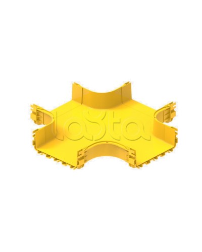 Ответвитель крестообразный пластиковый оптического лотка Hyperline FBTR-300-CRS в Ижевске Аксессуары для лотков Pintop.ru