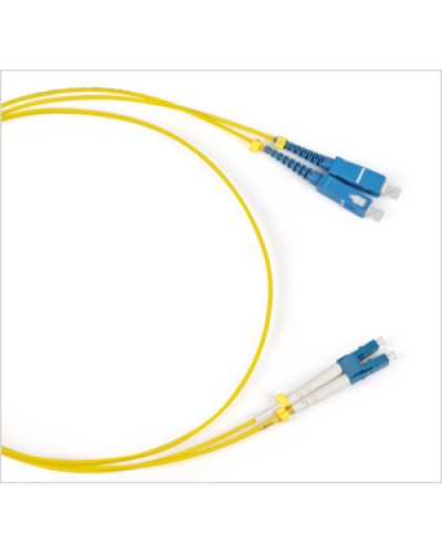 Патч-корд волоконно-оптический SM 9/125, LC/UPC-SC/UPC, duplex, LSZH, (1 м) Hyperline FC-D2-9-LC/UR-SC/UR-H-1M-LSZH-YL в Ижевске Патч-корды оптические Pintop.ru