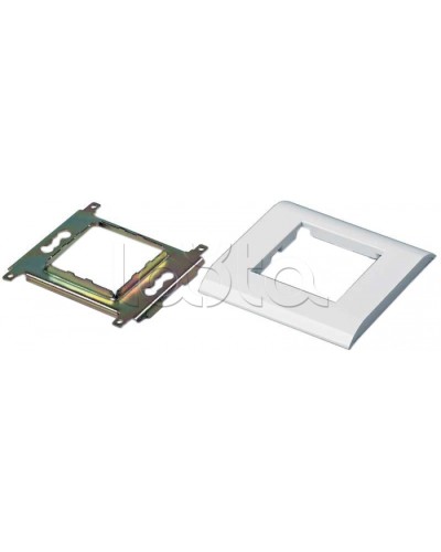 Панель лицевая 80х80 мм для модулей Mosaic 45x45 мм, металлический каркас Hyperline FP-M45-1-WH в Ижевске Аксессуары для кабель-канала Pintop.ru