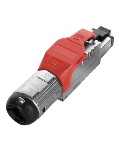 Разъем полевой оконцовки RJ-45 Hyperline (PLUE-8P8C-S-C6A-SH-RD) в Ижевске Коннекторы Pintop.ru