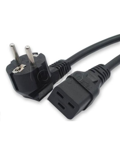 Кабель питания компьютера (Shucko - C13), 10A, угловая вилка, 3м Hyperline PWC-IEC19-SHM-3.0-BK в Ижевске Патч-корды и пигтейлы Pintop.ru