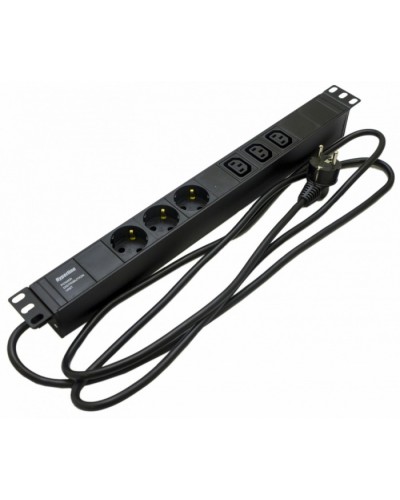 Блок розеток Hyperline SHE19-3SH-3IEC-2.5EU в Ижевске Блоки розеток Pintop.ru