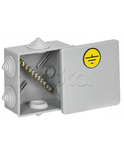 Коробка КУП КМ41360 85х85х40мм IP44 6 вв. (7035) IEK (UKO21-085-085-040-K41-44U) в Ижевске Распределительные коробки Pintop.ru