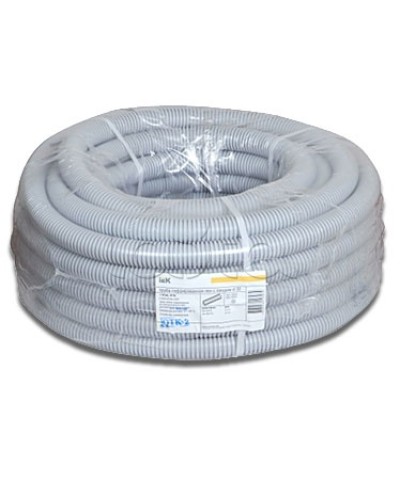 Труба гофрированная ПВХ 20 мм с зондом IEK CTG20-20-K41-100I (100 м) в Ижевске Труба гофрированная Pintop.ru