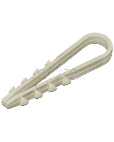 Дюбель-хомут 5-8 мм нейлон белый (100шт) IEK UHH35-5-8-100 в Ижевске Стяжки-хомуты Pintop.ru