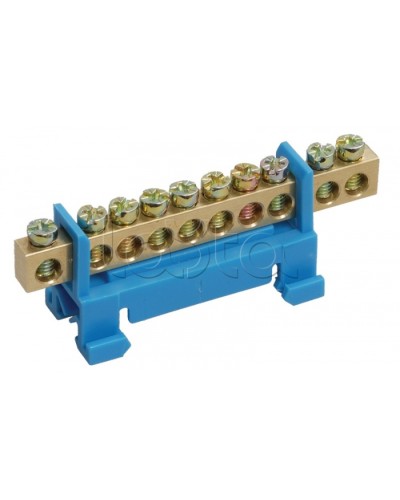 Шина нулевая с DIN-изолятором ШНИ-6x9-10-С-С IEK YNN10-69-10P-K07 в Ижевске Клеммные колодки Pintop.ru