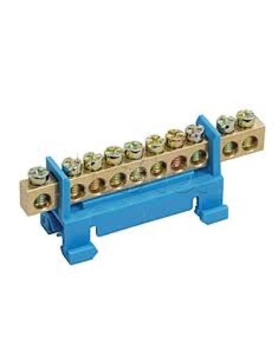 Шина N ноль с DIN-изолятором типа «Стойка» ШНИ-6х9-12-С-С IEK YNN10-69-12P-K07 в Ижевске Клеммные колодки Pintop.ru