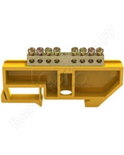 Шина PE земля на DIN-изоляторах ШНИ-6х9-8-Д-Ж IEK YNN10-69-8D-K05 в Ижевске Клеммные колодки Pintop.ru