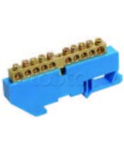 Шина нулевая в комбинированном DIN-изоляторе типа «Стойка» ШНИ-8x12-16-КС-С IEK YNN10-812-16DP-K07 в Ижевске Клеммные колодки Pintop.ru