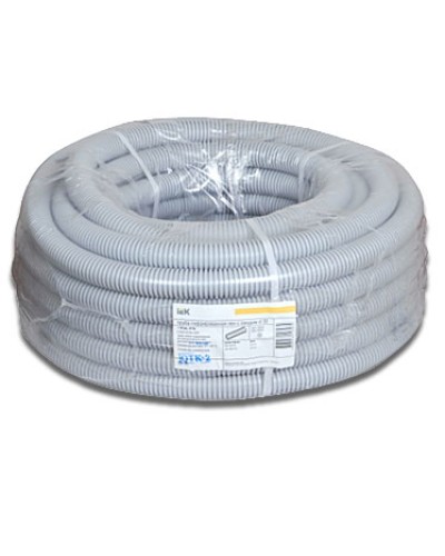 Труба гофрированная ПВХ 25 мм с зондом IEK CTG20-25-K41-050I (50 м) в Ижевске Труба гофрированная Pintop.ru