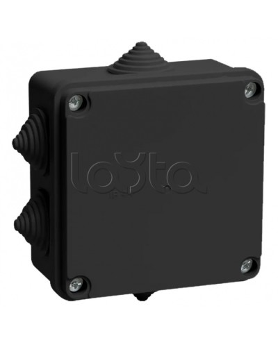 Коробка расп. КМ41233 100х100х50мм IP44 6 вв. черная IEK (UKO11-100-100-050-K02-44) в Ижевске Распределительные коробки Pintop.ru