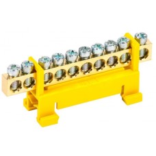 Шина PE "земля" на DIN-изол тип "Стойка" ШНИ-6х9-10-С-Ж IEK YNN10-69-10P-K05