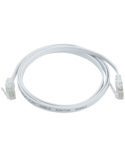 ITK Коммутационный шнур плоский кат.6 UTP 5м белый (PC08-C06U-5M-FL) в Ижевске Патч-корды и пигтейлы Pintop.ru