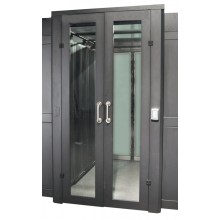 Дверь коридора распашная 1200 мм для шкафов LANMASTER DCS 48U, стекло,key-card замок LANMASTER LAN-DC-HDRML-48Ux12