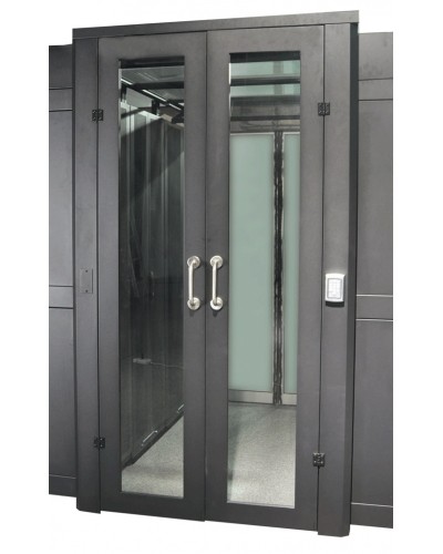 Дверь коридора развижная механические 1200 мм для шкафов LANMASTER DCS 48U, стекло, без замка LANMASTER LAN-DC-SDRM-48Ux12 в Ижевске Аксессуары для стоек и шкафов Pintop.ru