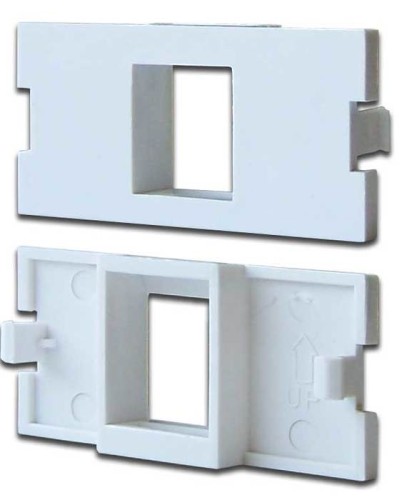 Вставка модульная на 1 кейстоун в розетку LAN-MB, белая LANMASTER LAN-MBP-1OK-WH в Ижевске Коннекторы Pintop.ru