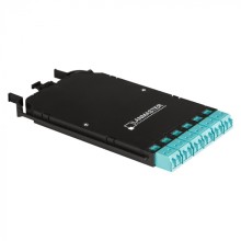Компактная MPO кассета OS2, 12xLC, тип B, низкие потери, черная LANMASTER (LAN-MCCB-1M-12LC/OS2)