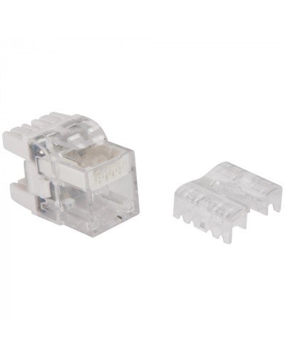 Модуль Keystone, RJ45, кат.5E, UTP, 180 градусов, с индикатором, белый LANMASTER LAN-OKi45U5E/180 в Ижевске Коннекторы Pintop.ru
