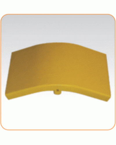 Крышка внешнего изгиба 45° оптического лотка 240 мм, желтая LANMASTER LAN-OT240-EC45C в Ижевске Аксессуары для кабель-канала Pintop.ru