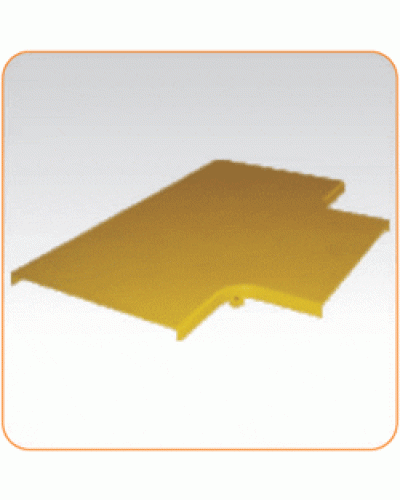 Крышка Т-соединителя оптического лотка 240 мм, желтая LANMASTER LAN-OT240-ETC в Ижевске Аксессуары для кабель-канала Pintop.ru