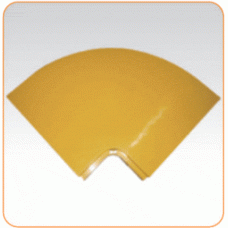 Крышка горизонтального поворота 90° оптического лотка 240 мм, желтая LANMASTER LAN-OT240-HC90C