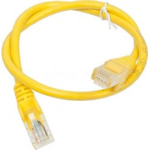 Патч-корд RJ45 - RJ45, 4 пары, UTP, категория 6, 5 м, желтый, LSZH LANMASTER LAN-PC45/U6-5.0-YL