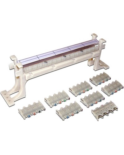 Панель кроссовая 110 типа, 32 пары, настенная, LANMASTER, кат.6, с модулями LANMASTER LAN-WS110-32FT/6 в Ижевске Кроссы оптические Pintop.ru